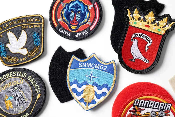 Colección de parches bordados con velcro para policía, bomberos y ejército